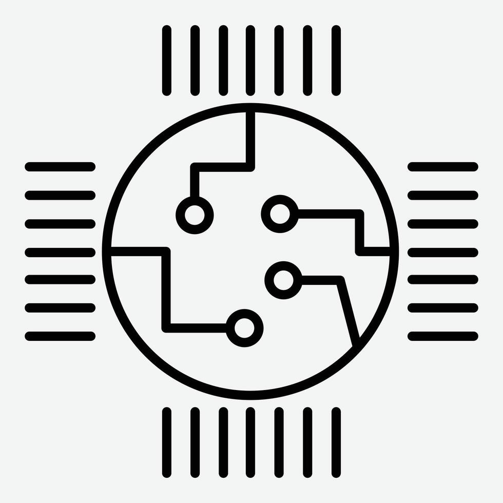 Circuit board icon. vector