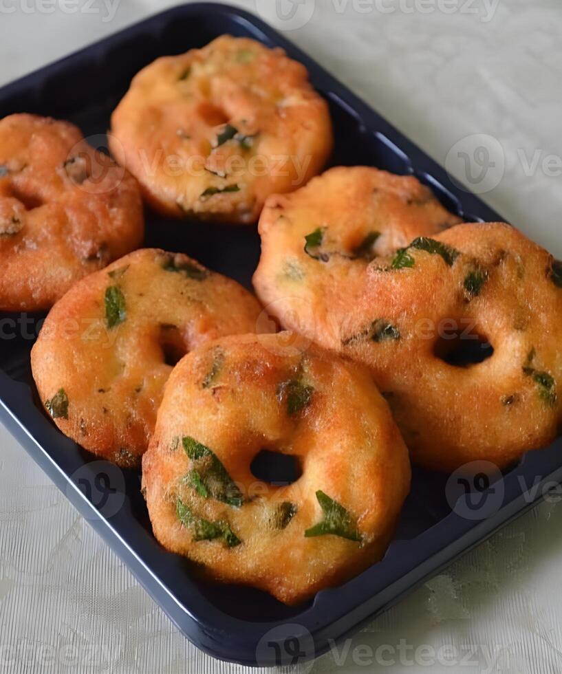 south Indian dish medu vada photo