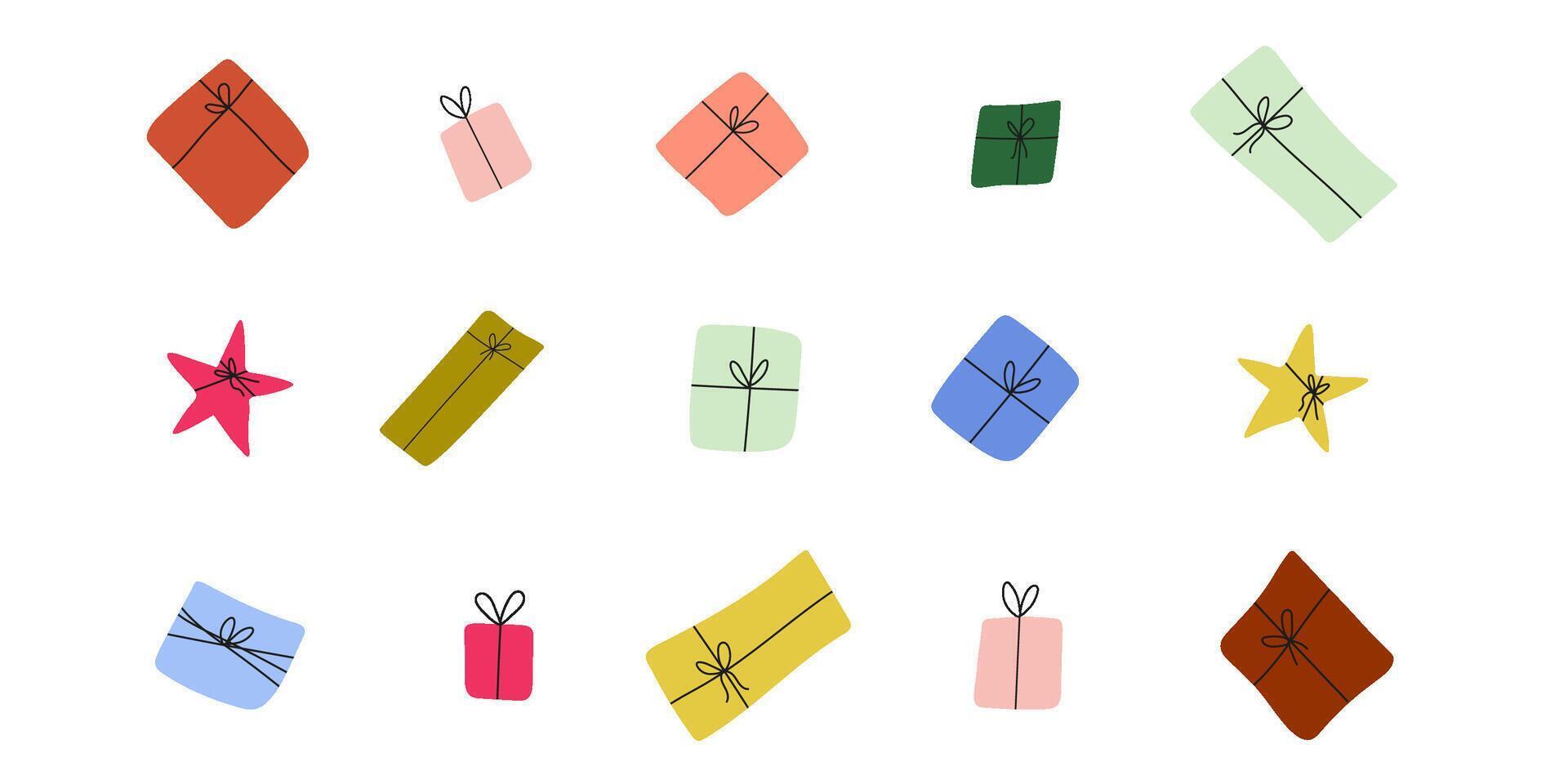 Gift Box with decoration. Holiday present in bright packaging decorated with bows. illustration, great design for any purposes vector