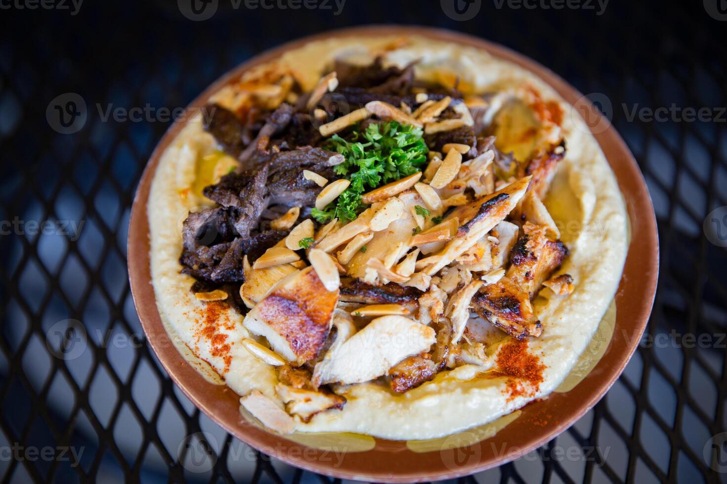 Hummus with Lamb and Chicken photo