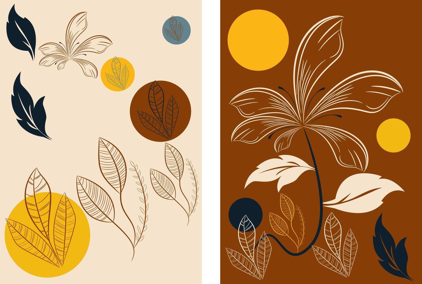 Abstract Floral Composition vector