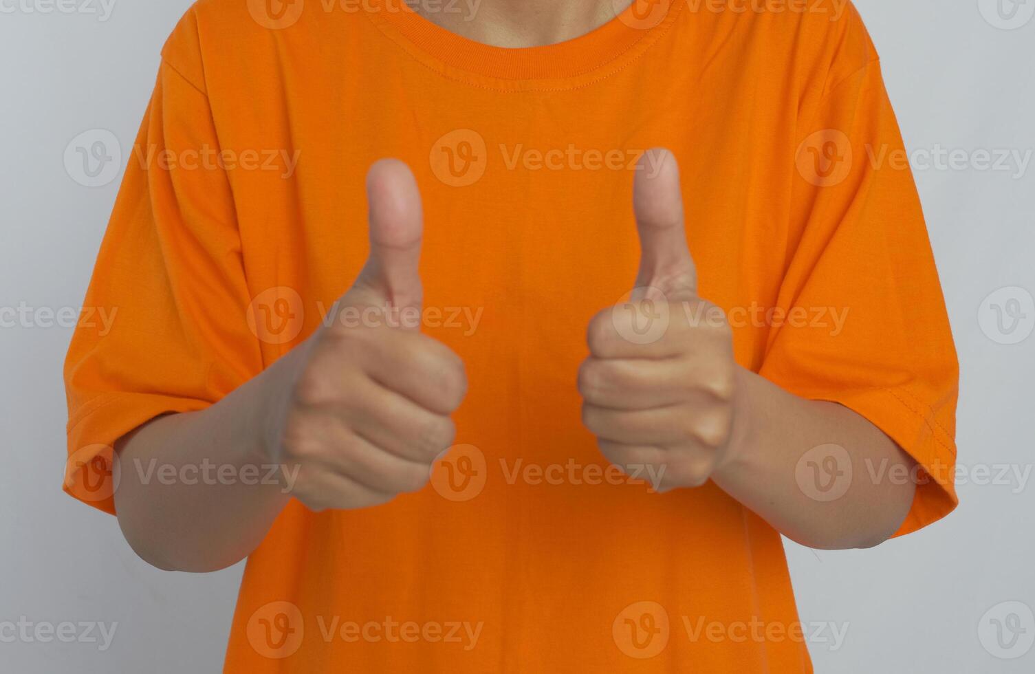 Giving a double thumbsGiving a double thumbs up. hand symbol. deaf symbol or sign language photo