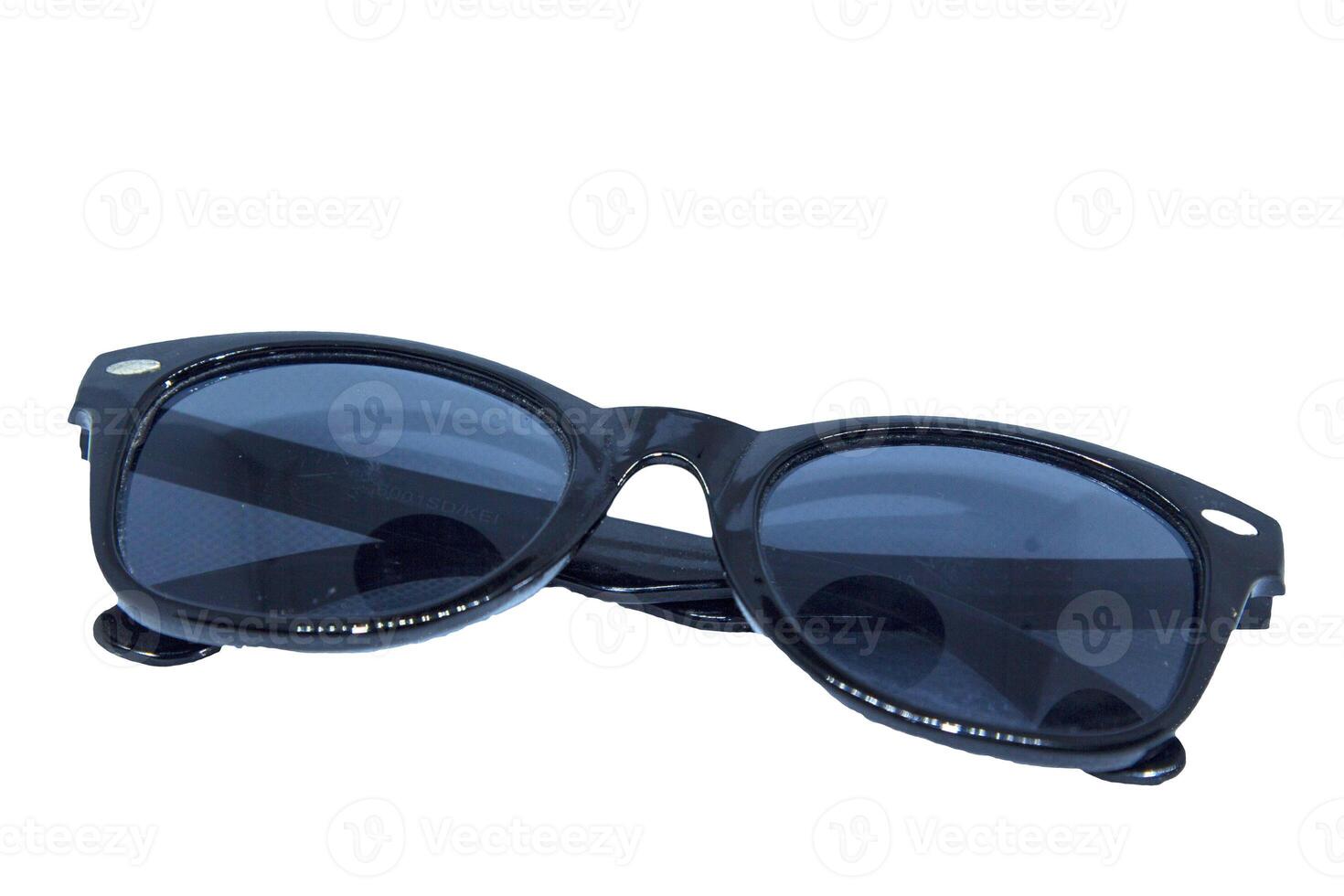 A pair of black sunglasses on a white background photo