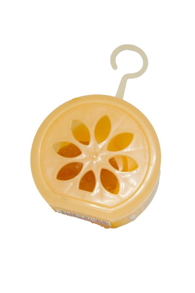 Air freshener gel scent in the bedroom or in the car that makes the air fresher and more fragrant on a white background photo