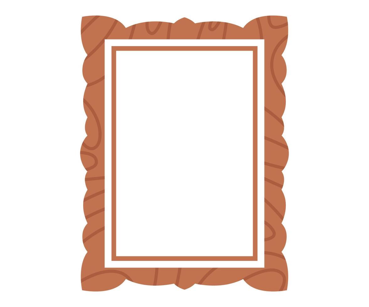 wooden picture frame. picture frame vector