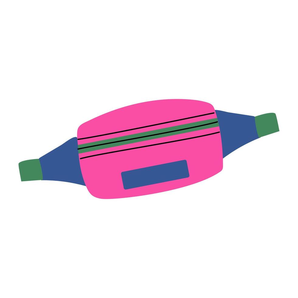 Brightly colored pack with green and blue accents displayed against a neutral background vector