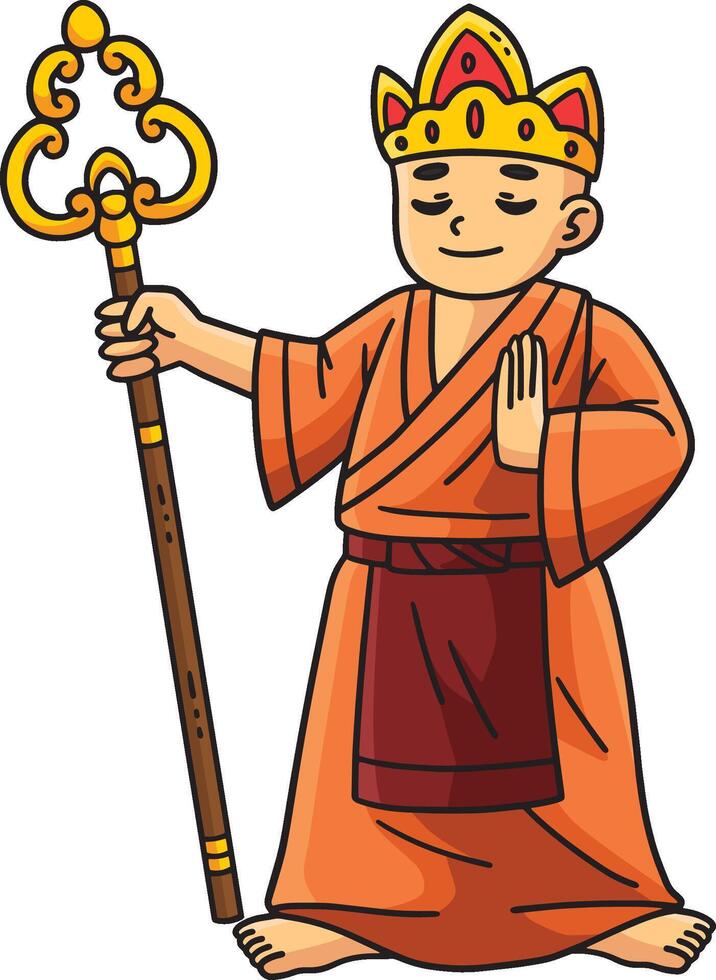 Buddhism Buddhist Buddha Crown Cartoon Clipart vector