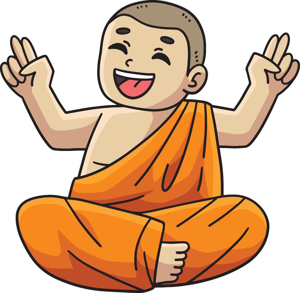 Buddhism Buddhist Laughing Buddha Cartoon Clipart vector