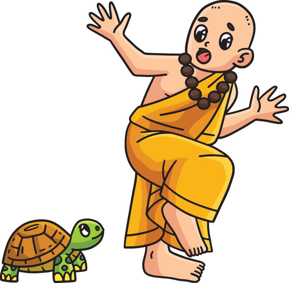 Buddhism Buddhist Surprised Buddha Turtle Clipart vector