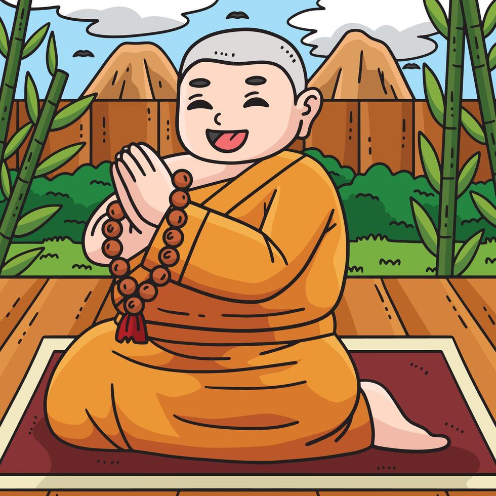 Buddhism Buddhist Buddha Prayer Beads Colored vector