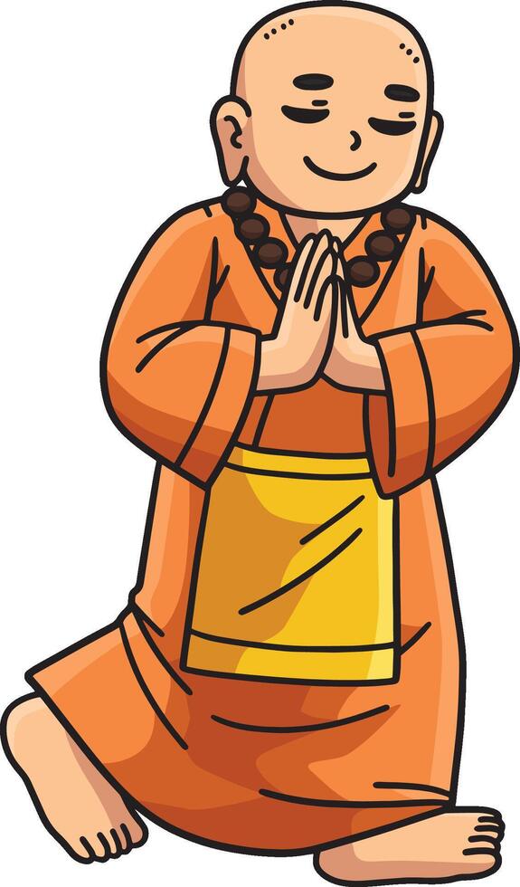 Buddhism Buddha Walking on Lily Pads Clipart vector