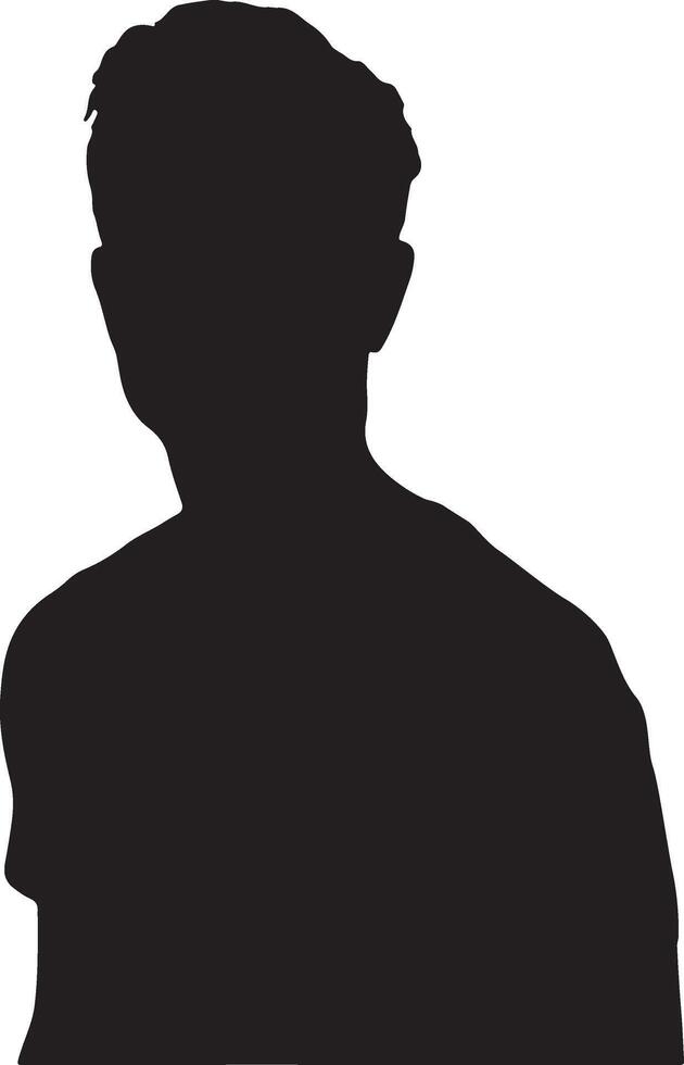 Clean Silhouette of a Head in Profile View vector