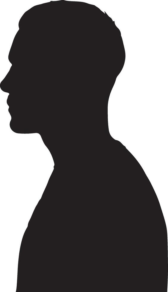 Isolated Silhouette of a Side Profile Head vector