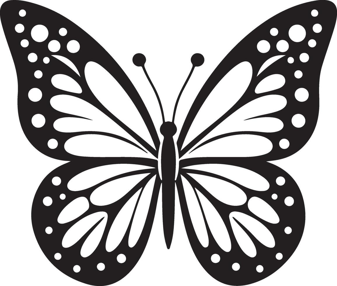Butterfly Silhouette Design on White Background vector