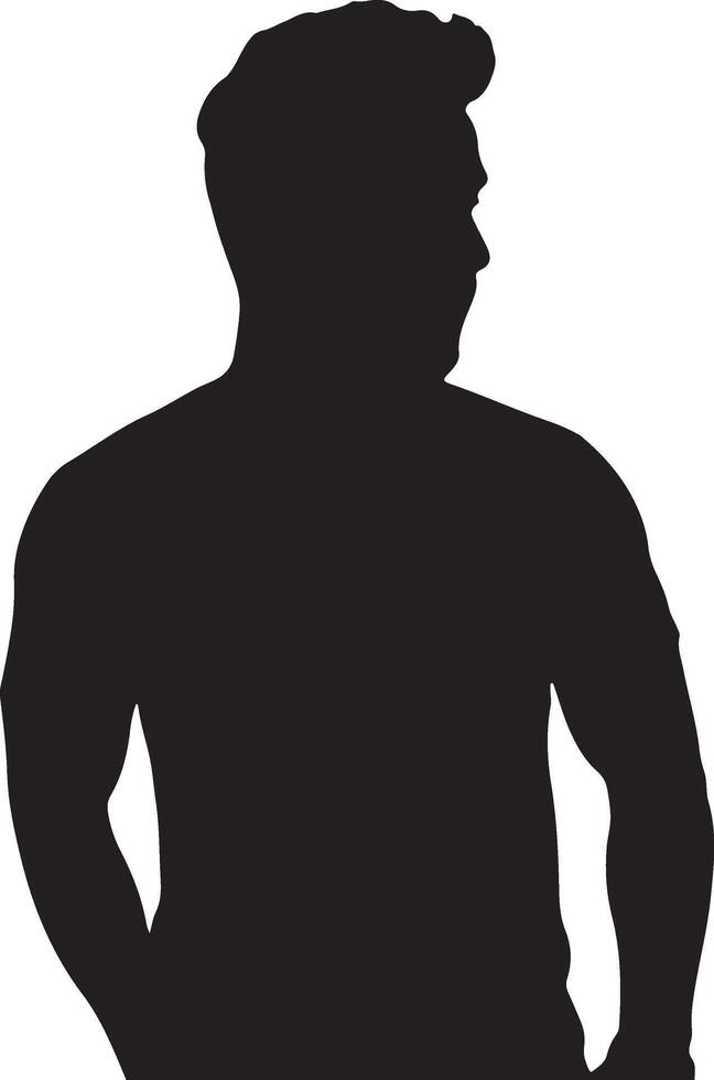 Minimalist Side Profile Head Silhouette in Format vector
