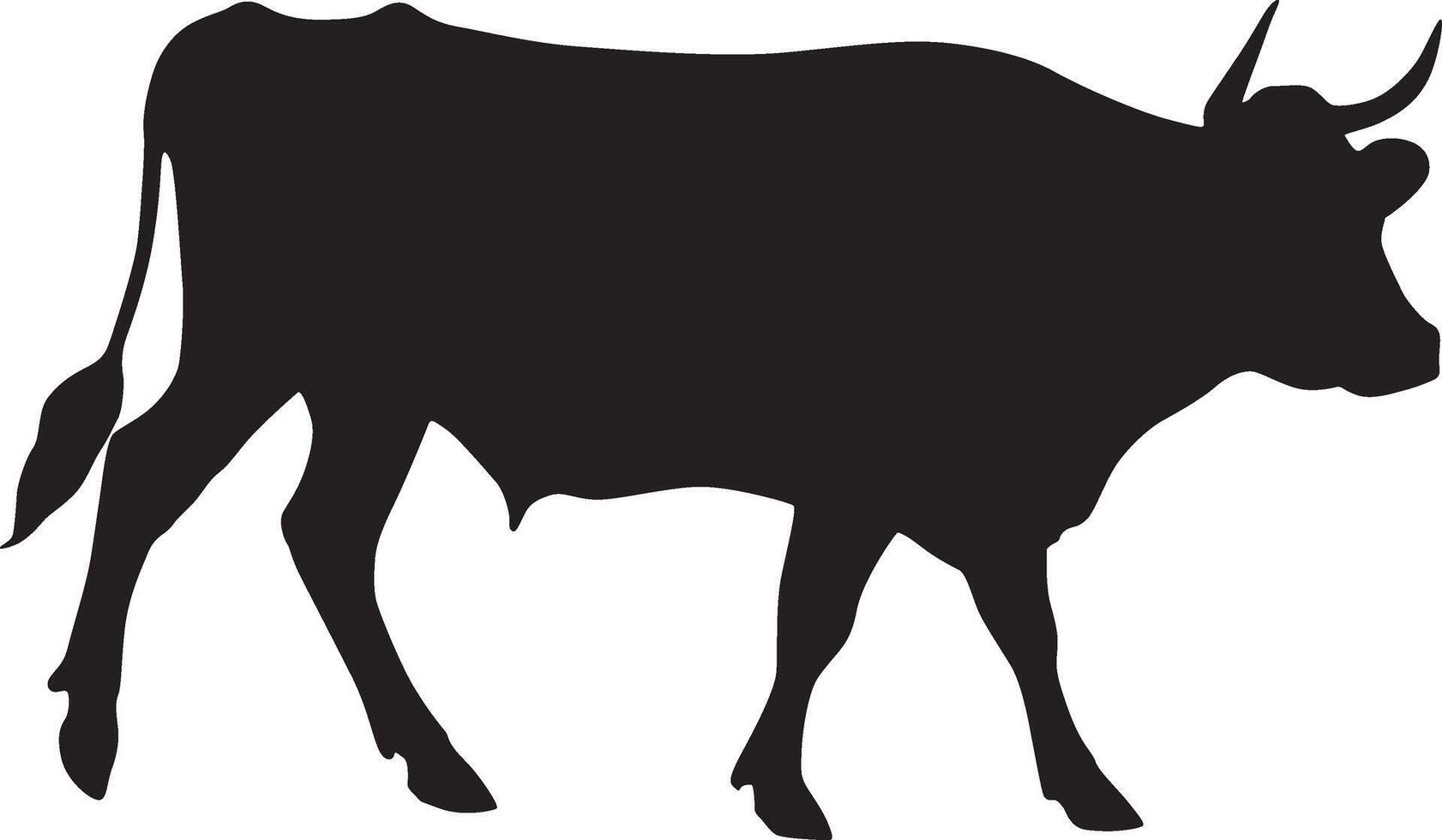 Modern Cow Silhouette Graphic vector