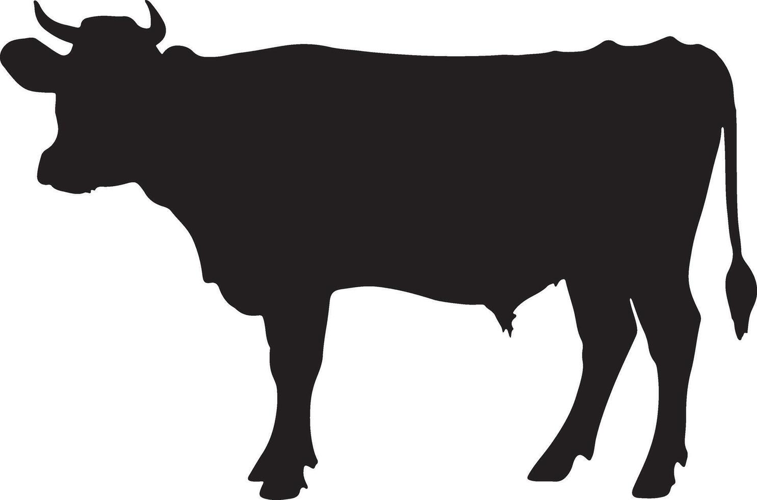 Cow Silhouette Art Design vector