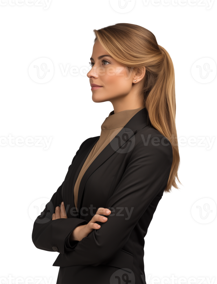 Businesswoman Side View Isolated on Transparent Background png