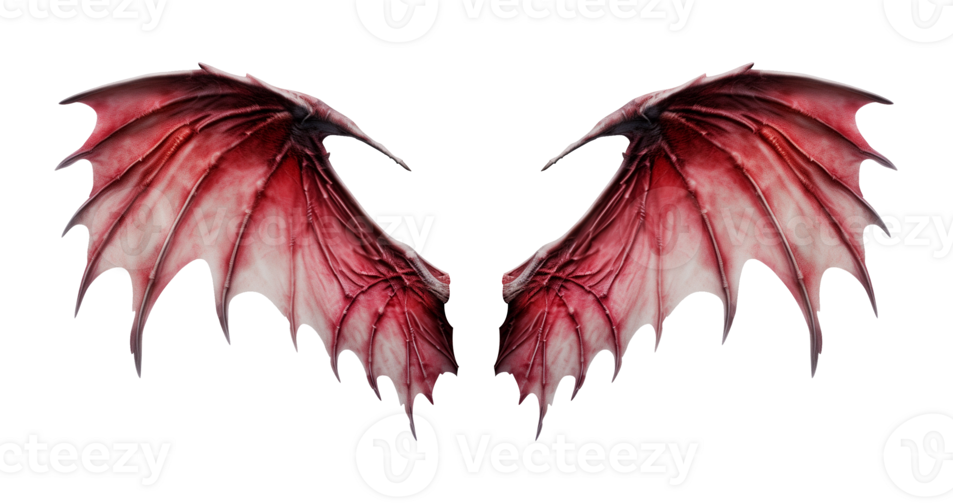 Red Dragon Wings Isolated on Transparent Background png