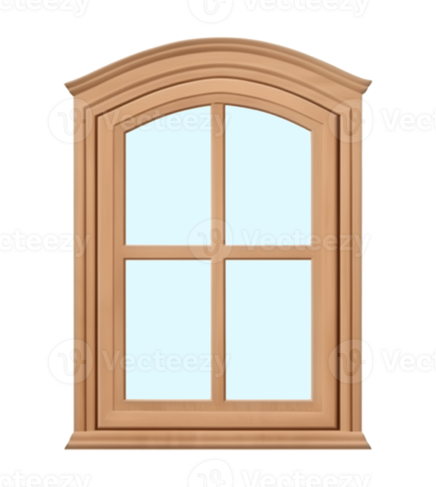 Semi Arch Window Isolated on Transparent Background png