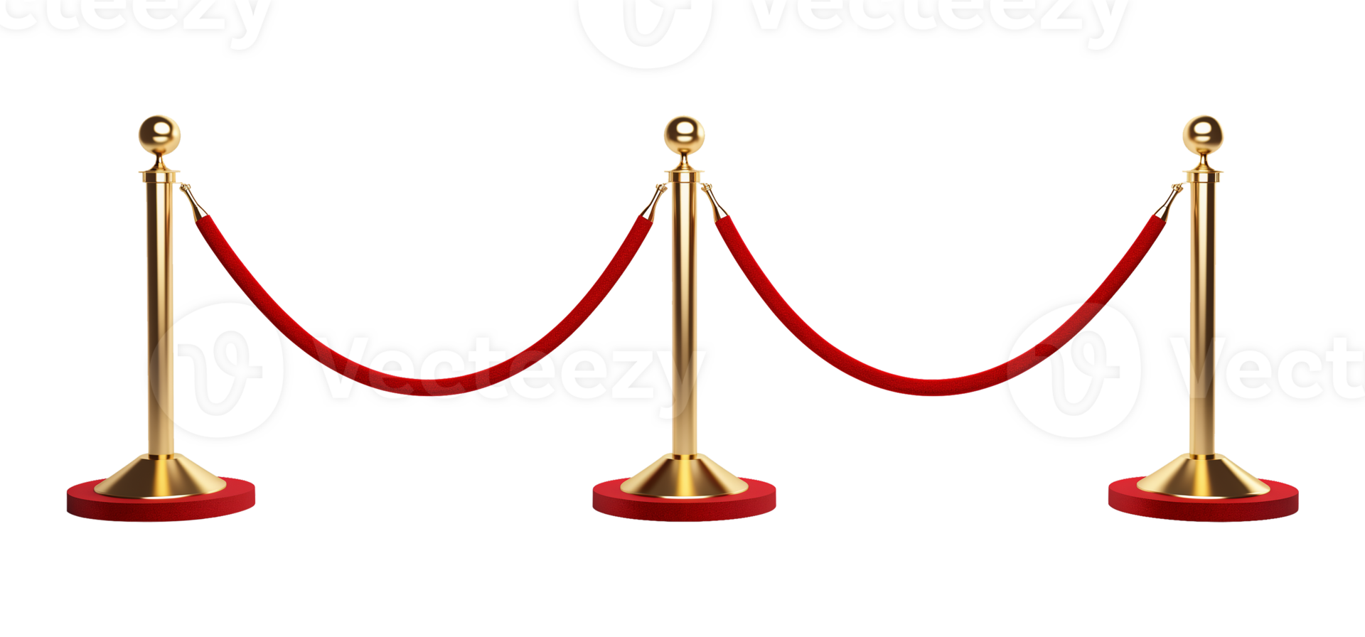 Pole Barricade for Red Carpet Isolated on Transparent Background png