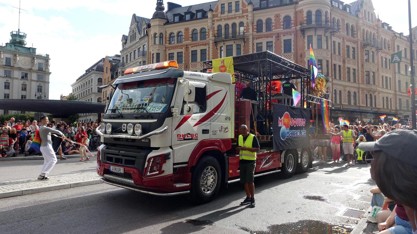 Stockholm, Sweden, August 3, 2024. Gay pride. A glimpse of the parade. photo