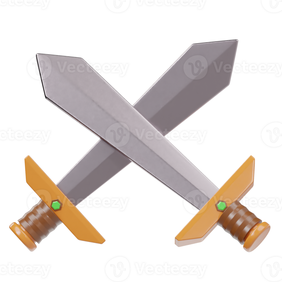 juego de azar espada palo real icono 3d hacer ilustración png