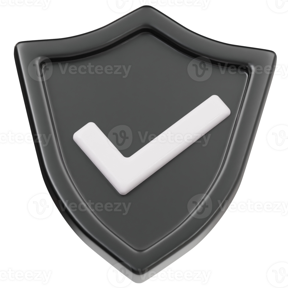 Protect shield 3d render illustration png
