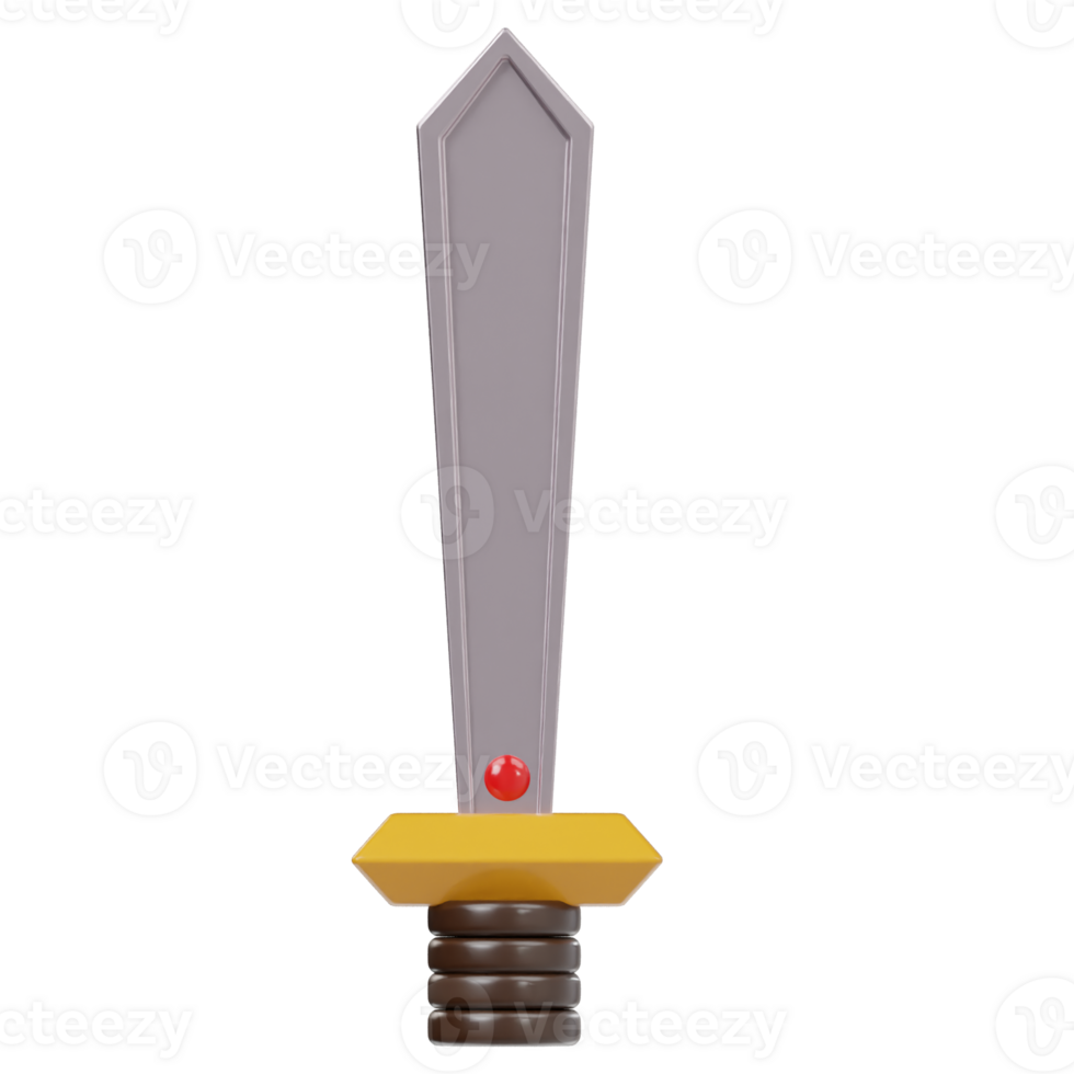 Game sword icon 3d illustration png
