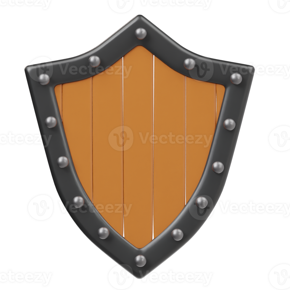 Gaming shield icon 3d rendering illustration png