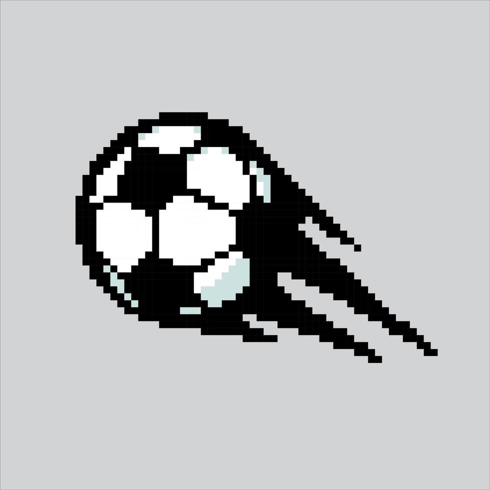Pixel art illustration Soccer Ball. Pixelated Football Ball. Soccer Football Ball pixelated for the pixel art game and icon for website and game. old school retro. vector