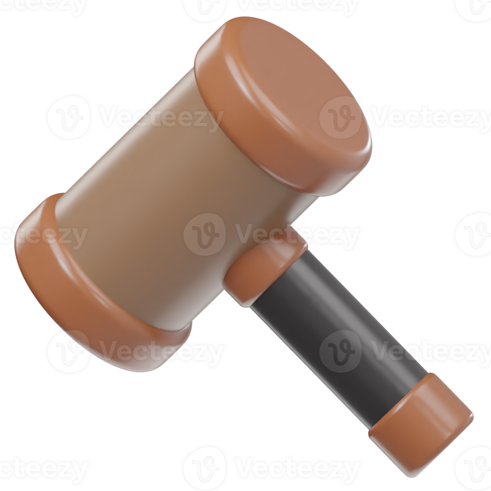 Hammer icon 3d render illustration png