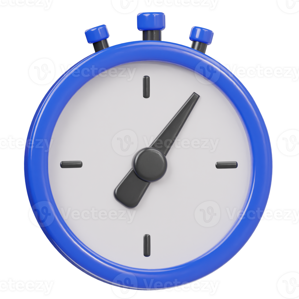 Timer stopwatch icon 3d render illustration png
