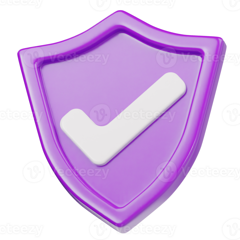 Protection shield icon render illustration png
