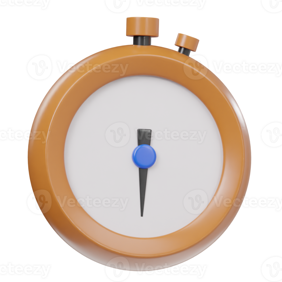 Timer icon 3d render illustration png