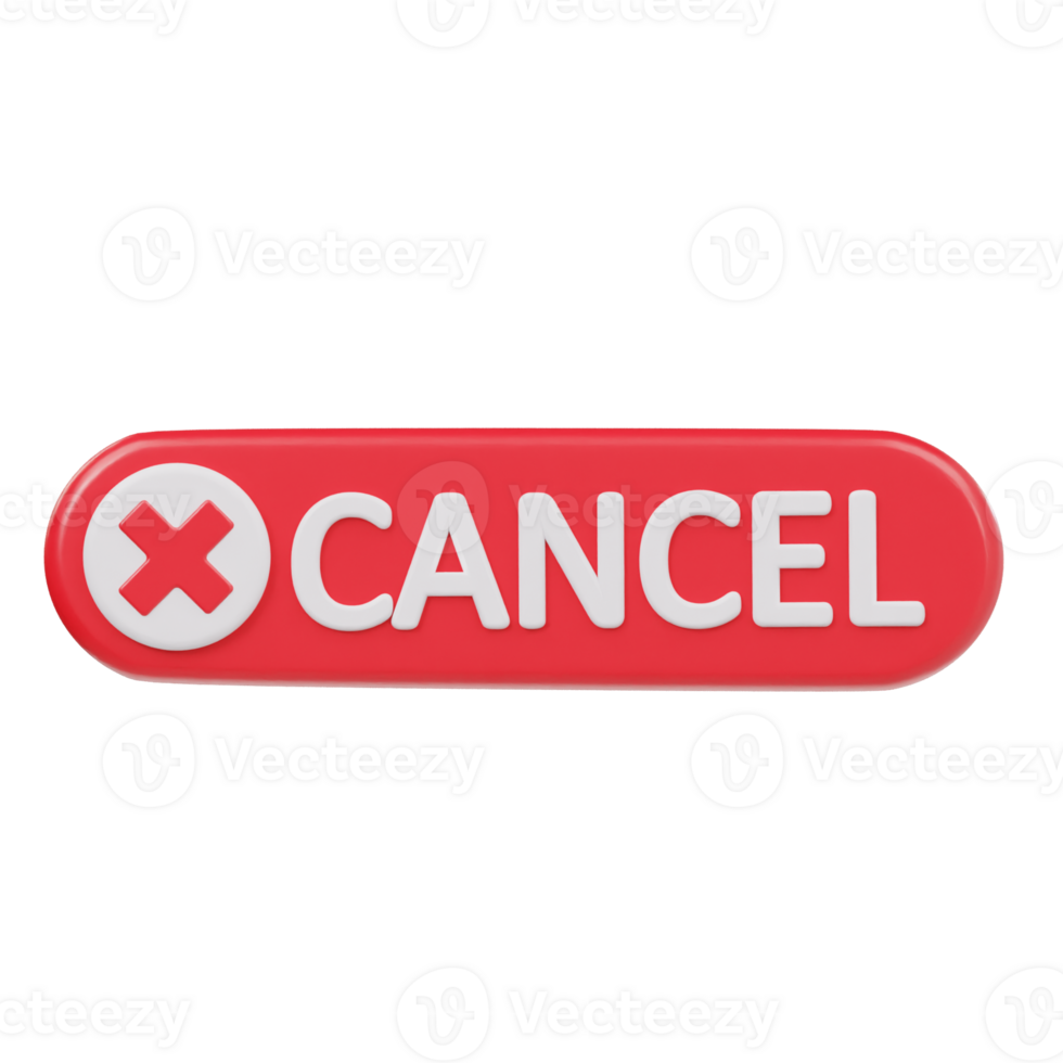 Cancel icon 3d render illustration image png