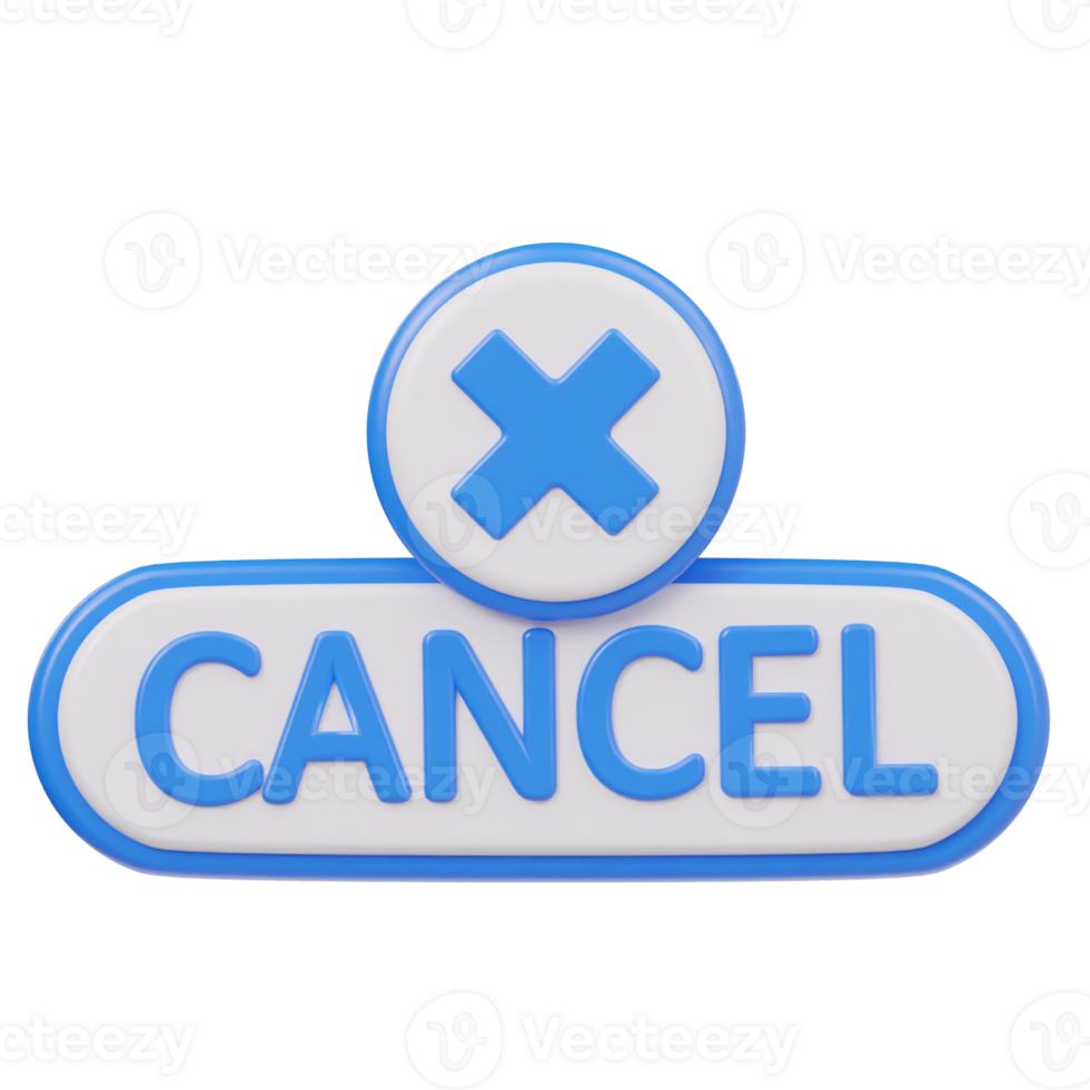 Cancel icon 3d render png