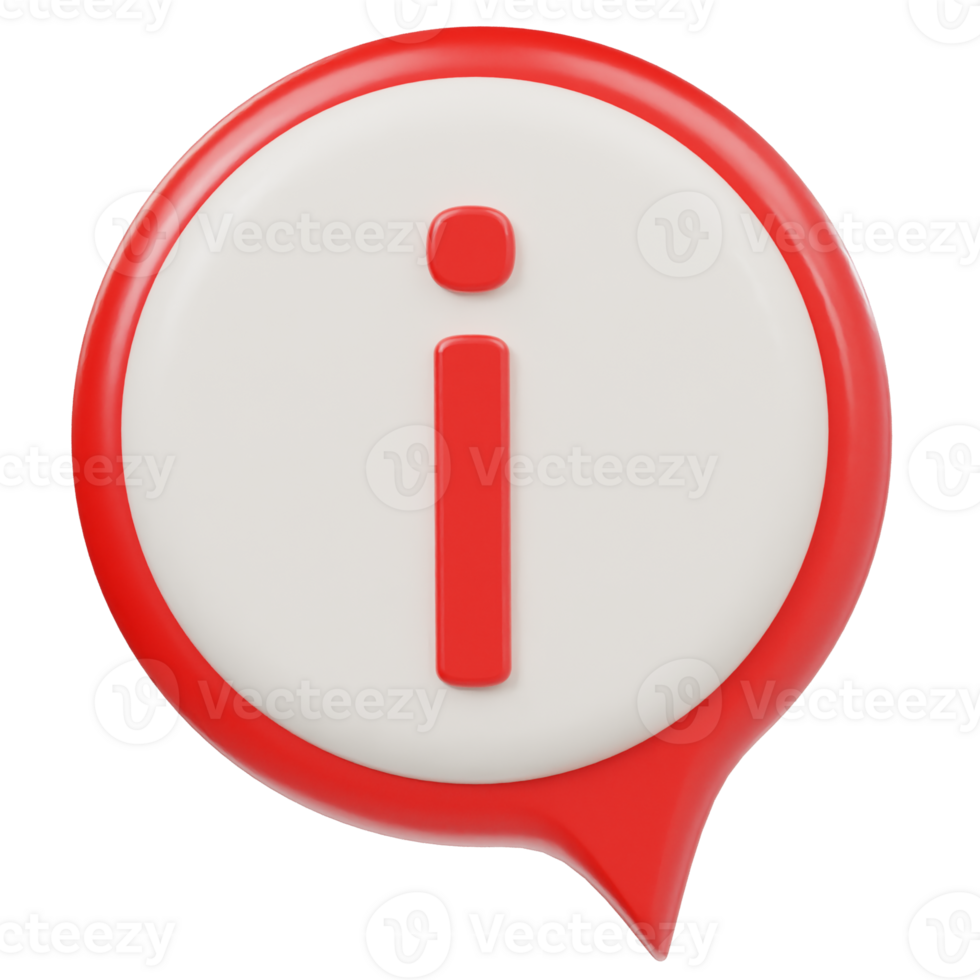 Information 3d render illustration png