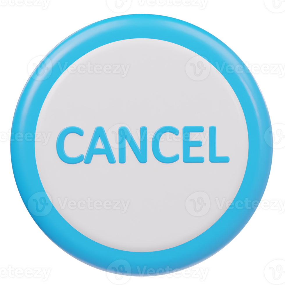 Cancel icon render illustration png