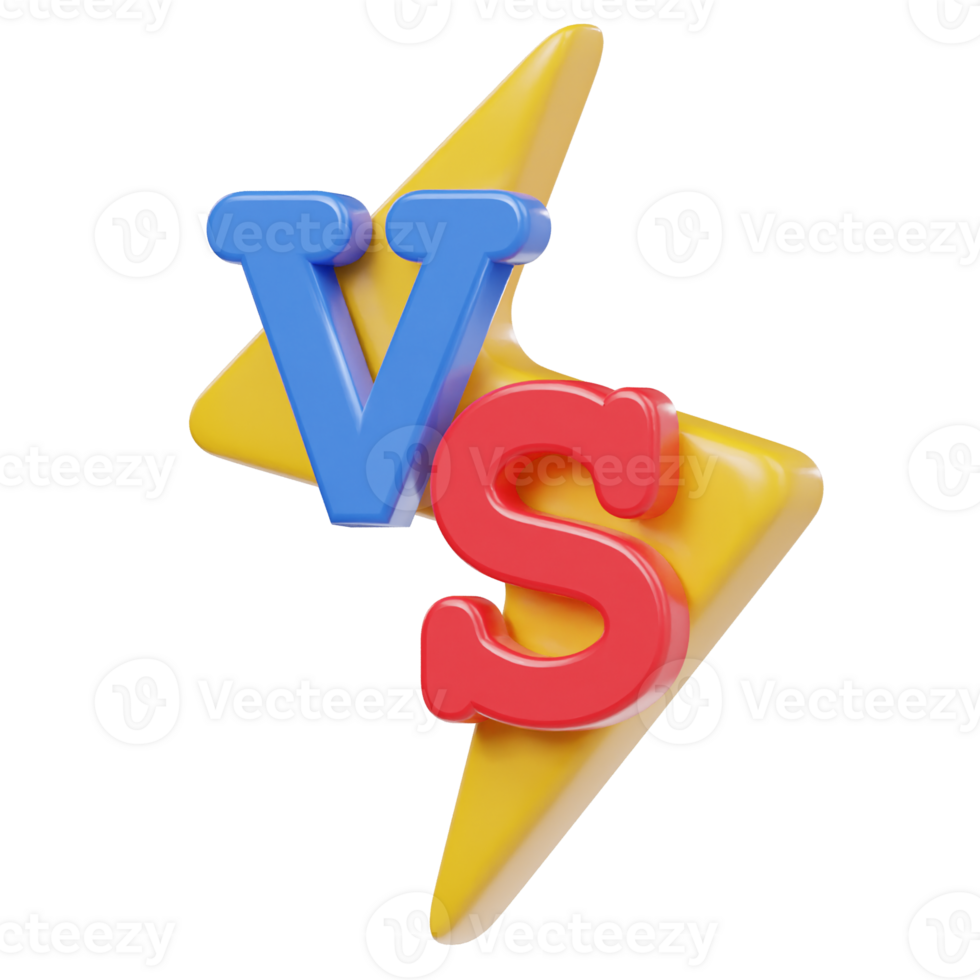 Versus icon 3d illustration png
