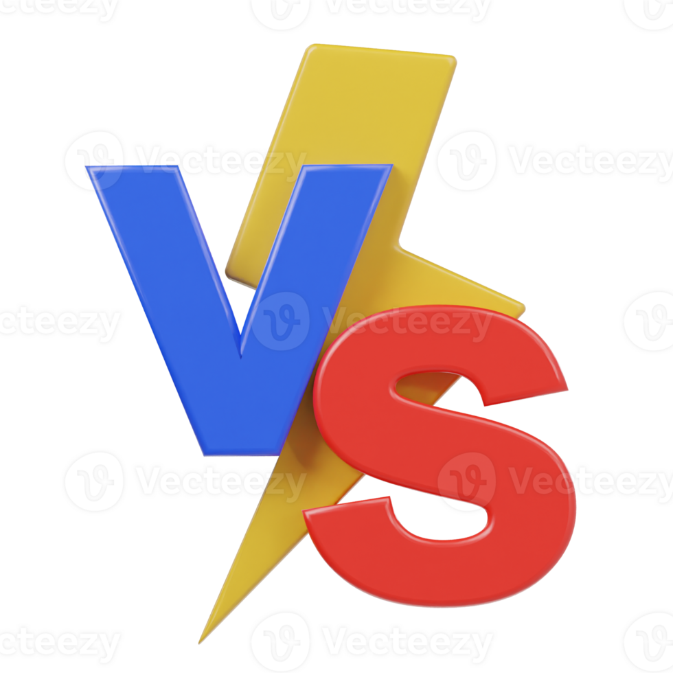 Versus icon render illustration png