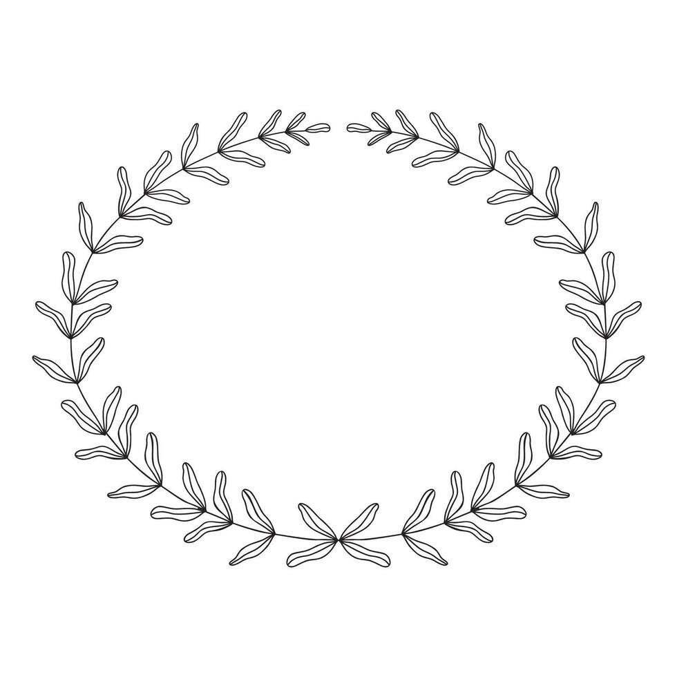 A drawing of a laurel wreath on a white background vector