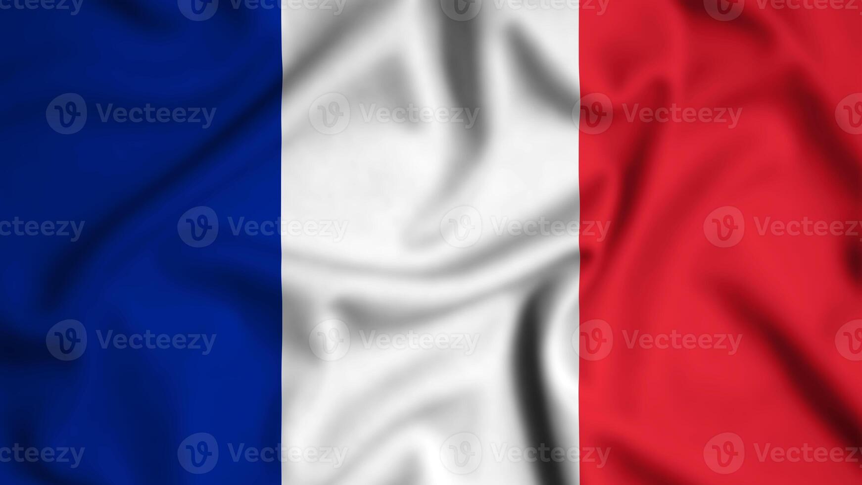 France flag waving in the wind background illustration, silk photo