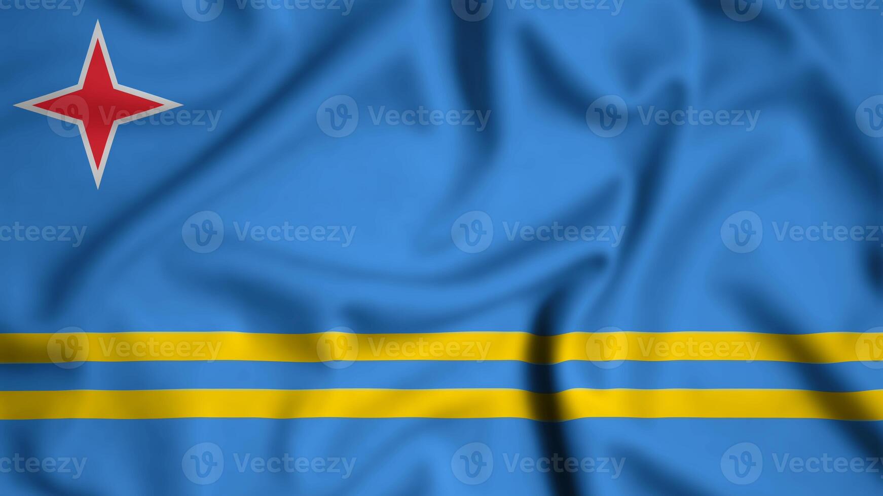 Aruba flag waving in the wind background illustration, silk photo