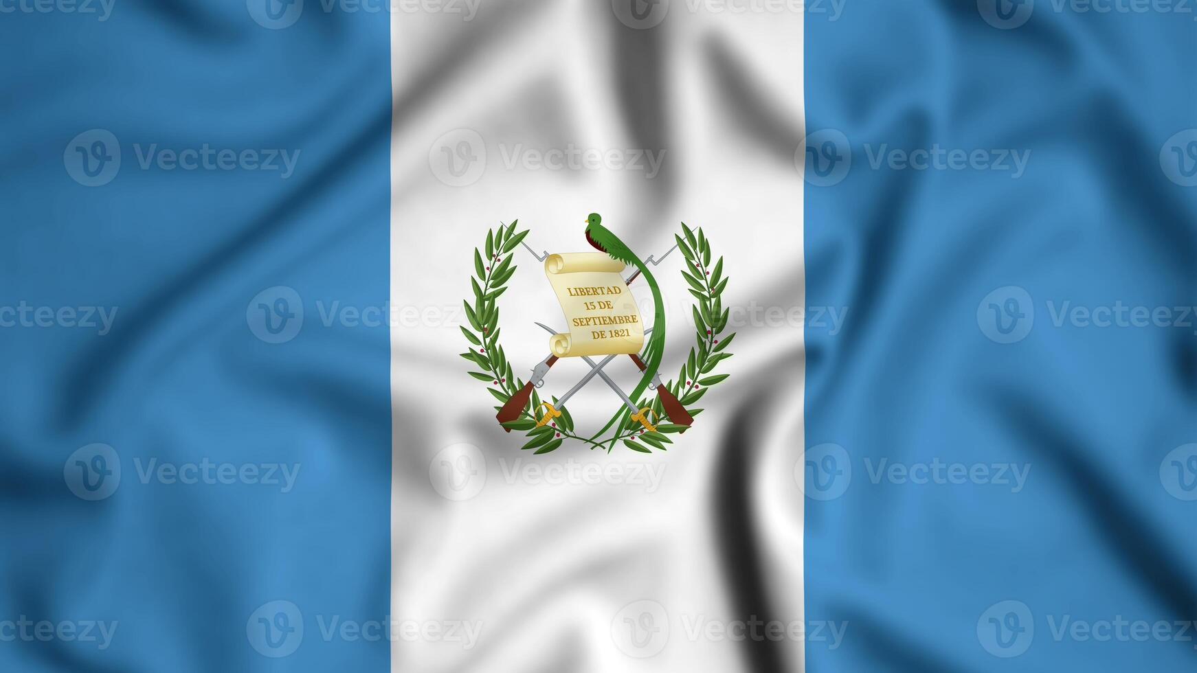 Guatemala flag waving in the wind background illustration, silk photo