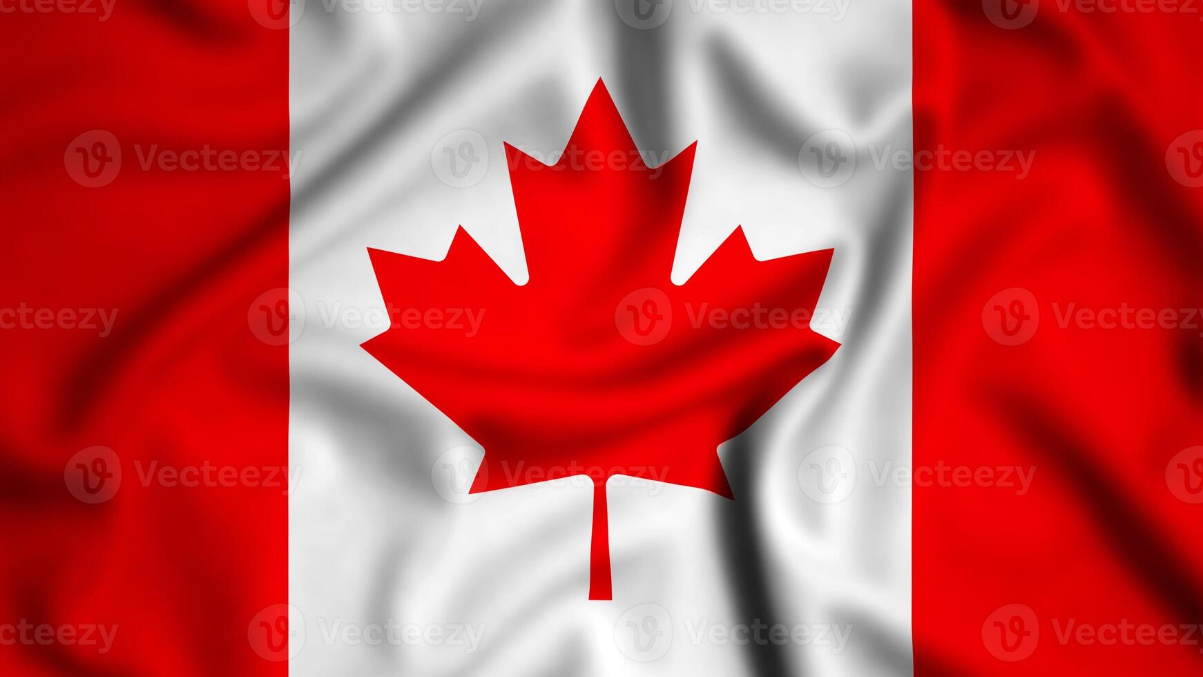 Canada flag waving in the wind background illustration, silk photo