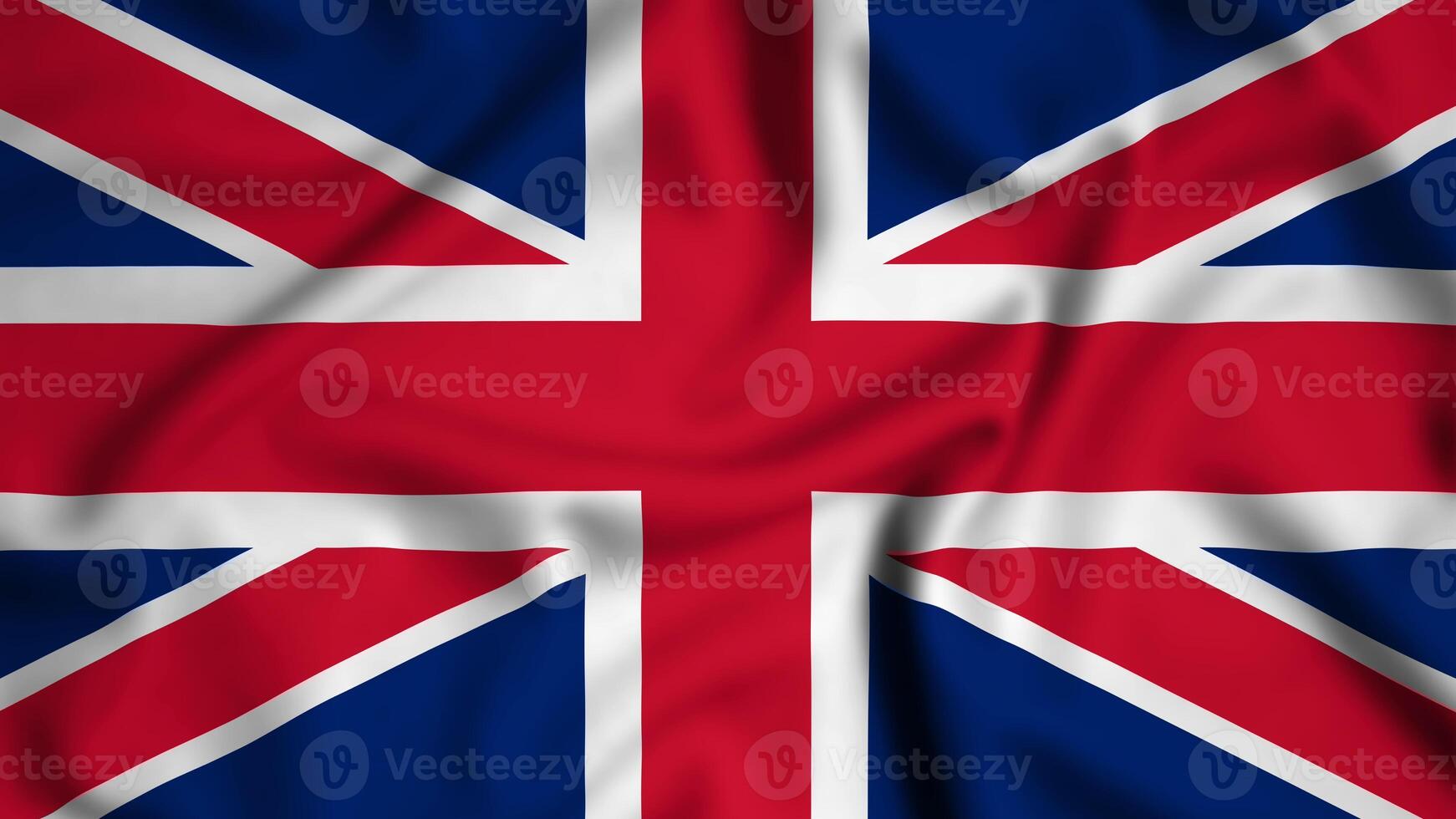United Kingdom UK flag waving in the wind background illustration, silk photo