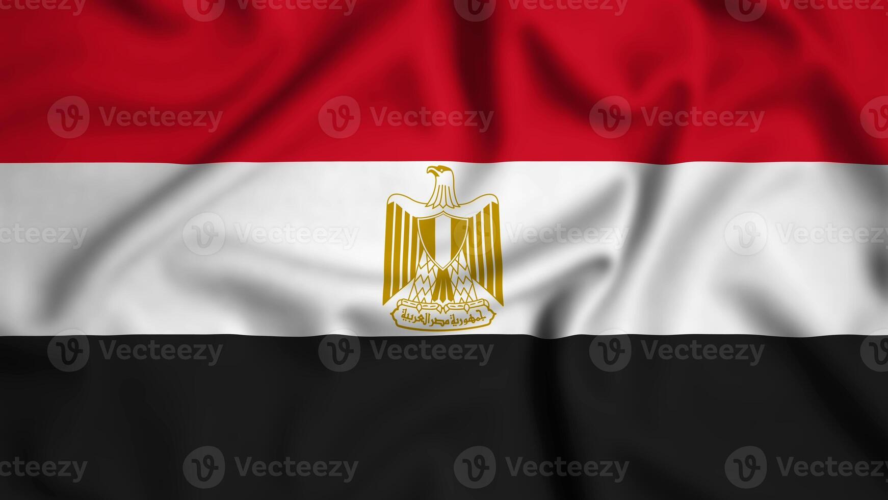 Egypt flag waving in the wind background illustration, silk photo