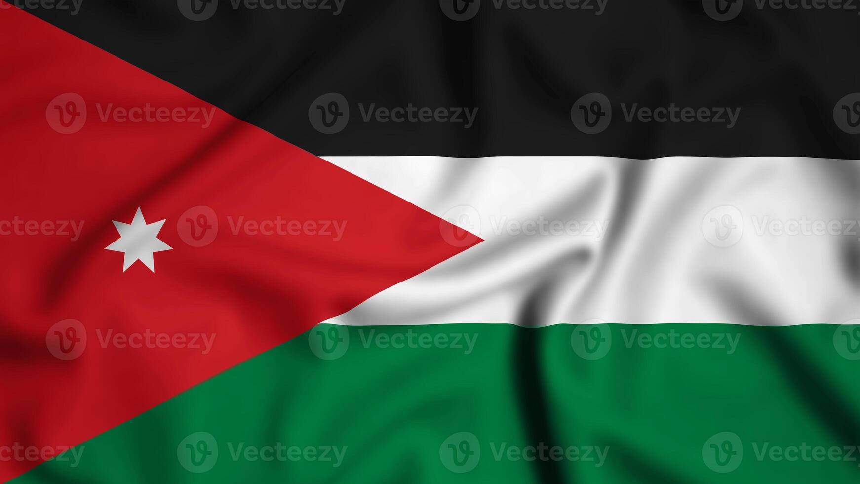 Jordan flag waving in the wind background illustration, silk photo