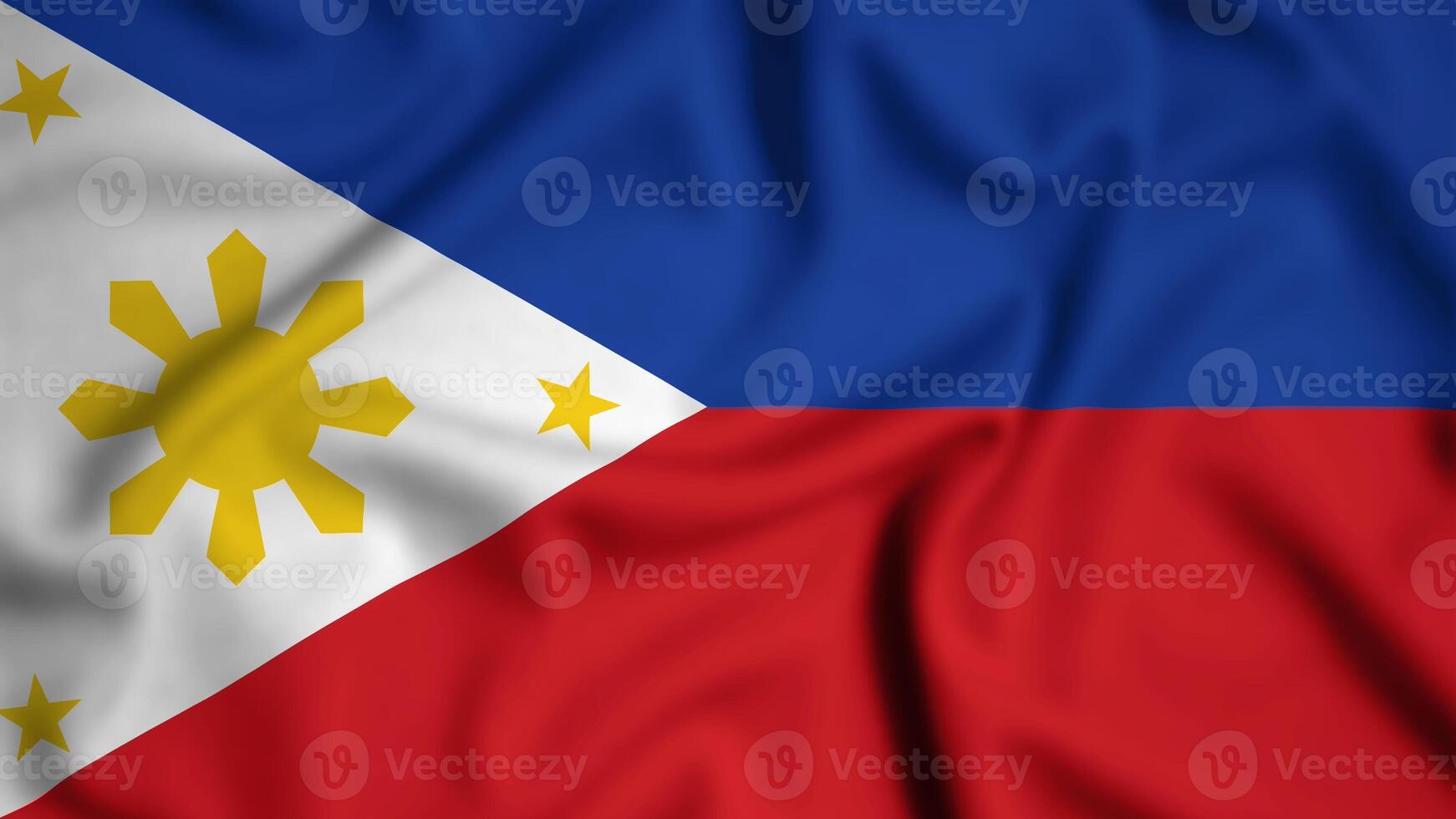 Philippines flag waving in the wind background illustration, silk photo